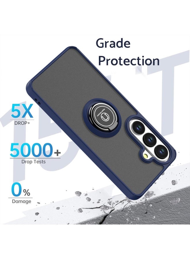 Case for Samsung Galaxy S26 5G with Ring Stand, Matte Translucent Shockproof Bumper Protective Cover for Samsung Galaxy S26 - Image 4